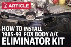 How To Install Mustang Fox Body A/C Eliminator Bracket