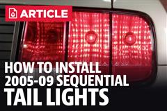 How To Install Mustang Sequential Tail Light Kit (05-09)