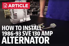 How To Install Mustang 130 Amp Alternator (86-93)