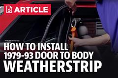 How To Install Fox Body Mustang Door To Body Weatherstrip (79-93)