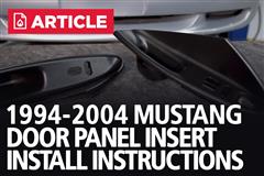 1994-04 Mustang Door Panel Insert Installation