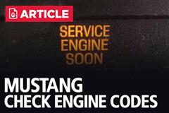 Mustang DTC (OBD2) Check Engine Light Codes