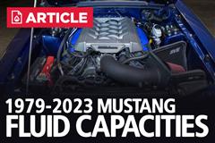 1979-2023 Mustang Fluid Capacities