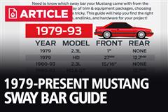Mustang Sway Bar Size Guide