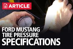 Mustang Tire Pressure Specifications