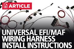 Mustang Universal Mass Air Flow EFI Harness 5.0/5.8 Installation Instructions