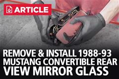 How To Remove & Install Fox Body Mustang Convertible Rear View Mirror Glass | 88-93