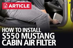 2015-2023 Mustang Cabin Air Filter Install