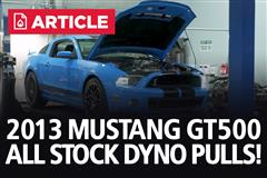Stock 2013 Mustang Shelby GT500 Dyno