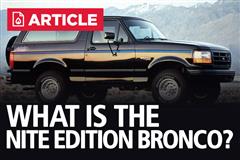 What Is The Nite Edition Bronco? 