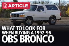 What To Look For When Buying A 1992-1996 OBS Bronco